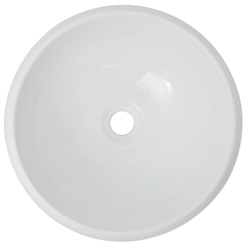 VidaXL vidaXL Basin Ceramic White Round Cloakroom Bathroom Above Counter Wash Sink 2