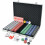 VidaXL vidaXL Poker Set with 1000 Chips Aluminium Playing Card Game Case Casino Dice 2