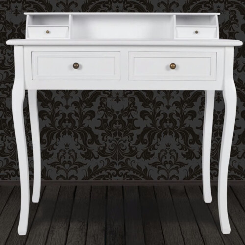 VidaXL vidaXL Modern Vanity Makeup Table Bedroom Dressing Cabinet Unit Stool Mirror 1