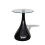 VidaXL vidaXL 2x Coffee Table with Round Glass Top High Gloss Black Home Furniture 3