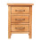 VidaXL vidaXL Solid Oak Wood Nightstand with 3 Drawers Bedside Table Cabinet Chest 2