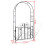 VidaXL vidaXL Garden Arch Door Climbing Plants Outdoor Patio Arbour Pergola Archway 5