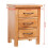 VidaXL vidaXL Solid Oak Wood Nightstand with 3 Drawers Bedside Table Cabinet Chest 4