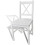VidaXL vidaXL 2x Dining Chairs Wood White Home Kitchen Living Room Furniture Seat 3