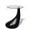 VidaXL New Modern High Gloss Glass Top Drop Coffee Table Black Side Dinner Office Home 6