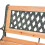 VidaXL vidaXL Garden Bench 122cm Wood Diamond-Patterned Backrest Outdoor Park Seat 5
