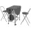 VidaXL vidaXL Folding Dining Set 5 Pieces MDF Black Table and Chair Kitchen Furniture 5