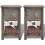 VidaXL vidaXL 2x Bedside Cabinets Wood Brown Bedroom Nightstand Side Table Furniture 3