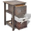 VidaXL vidaXL 2x Bedside Cabinets Wood Brown Bedroom Nightstand Side Table Furniture 4
