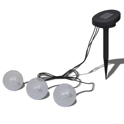 VidaXL LED-Solarkugeln Schwimmend 3 Flammen für Teich Pool 1