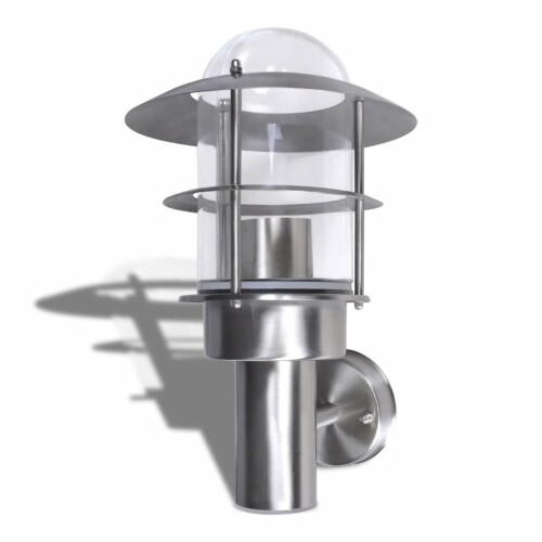 VidaXL vidaXL Patio Wall Light Stainless Steel Waterproof Outdoor Garden Lighting 2