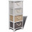 VidaXL Wood Storage Cabinet Cupboard Hall Side Chest with 4 Drawers Free Standing 2