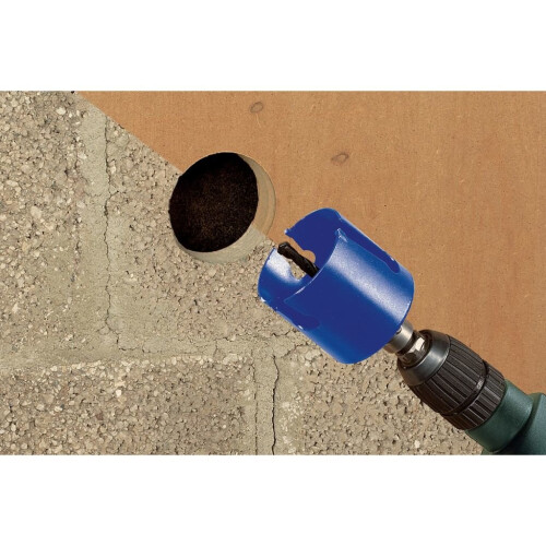 wolfcraft wolfcraft Universal Hole Saw 127mm Blue Wood Plastic Brick Walls Tiles 5961000 1