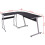 VidaXL vidaXL Black L-Shaped Corner Desk | Home Workstation 5