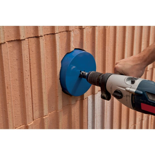 wolfcraft wolfcraft Universal Hole Saw 127mm Blue Wood Plastic Brick Walls Tiles 5961000 2