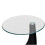VidaXL vidaXL 2x Coffee Table with Round Glass Top High Gloss Black Home Furniture 5