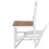 VidaXL vidaXL 2x Dining Chairs Wood White and Natural Colour Kitchen Furniture Seat 4
