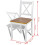 VidaXL vidaXL 2x Dining Chairs Wood White and Natural Colour Kitchen Furniture Seat 5