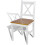 VidaXL vidaXL 2x Dining Chairs Wood White and Natural Colour Kitchen Furniture Seat 3