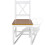 VidaXL vidaXL 2x Dining Chairs Wood White and Natural Colour Kitchen Furniture Seat 2