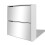 VidaXL vidaXL Shoe Cabinet 2-Layer Mirror White Storage Organiser Pull-down Drawer 3