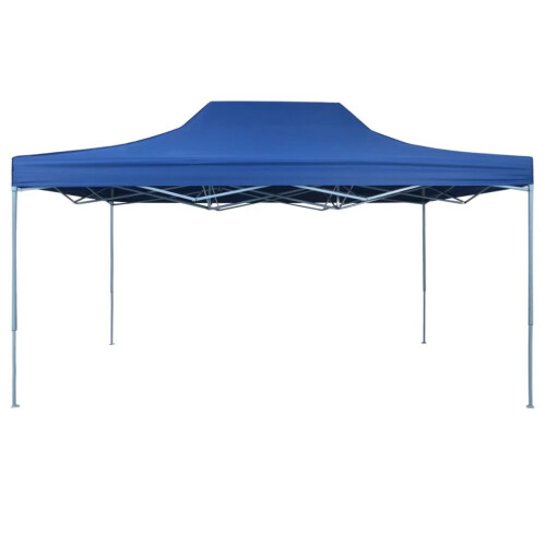 VidaXL vidaXL Foldable Tent Pop-Up 3x4.5m Blue Outdoor Garden Gazebo Canopy Marquee 1