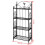 VidaXL vidaXL Plant Rack Square Black Outdoor Garden Flower Pot Display Shelf Rack 4