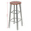VidaXL vidaXL 2x Bar Stools Metal with MDF Seat Kitchen Breakfast Barstool Chair 4