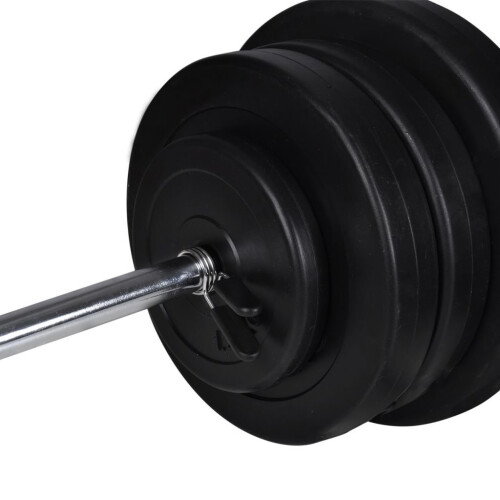 VidaXL vidaXL Barbell and 2 Dumbbell Set 60.5kg Gym Weight Fitness Exercise Equipment 1