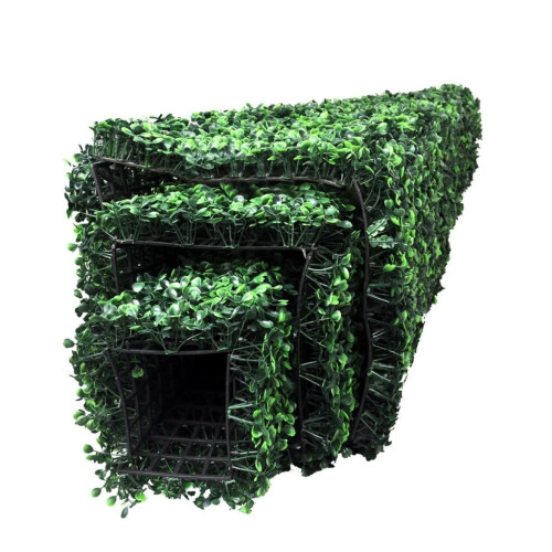 VidaXL Set of 3 Outdoor Artificial Boxwood Pyramid Topiary Garden Tree Plant 2