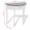 VidaXL vidaXL Half-round Console Table with Drawer Brown Top White Entryway Hall Desk 4