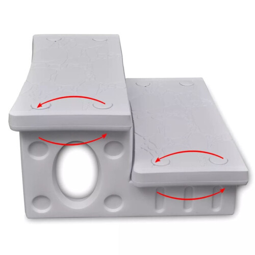 VidaXL vidaXL Spa Steps White Non-skid Surface Sturdy Swimming Pool Hot Tub Ladder 2