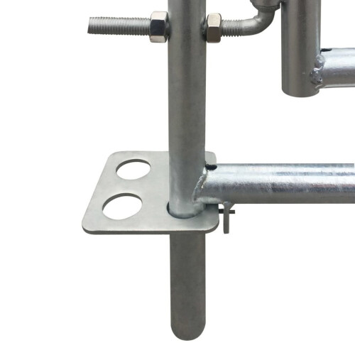 VidaXL 4-Panel Sheep Pen Sheep Hurdles with Lock Galvanised Steel 183 x 183 x 92 cm 2