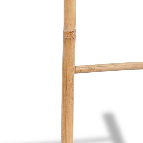 VidaXL vidaXL Bamboo Towel Ladder with 6 Rungs Rack Bathroom Storage Rail Household 2