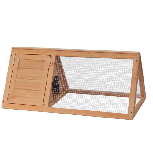 VidaXL vidaXL Animal Rabbit Cage Wood Pet Cubby Room Hutch Habitat House Carrier 1