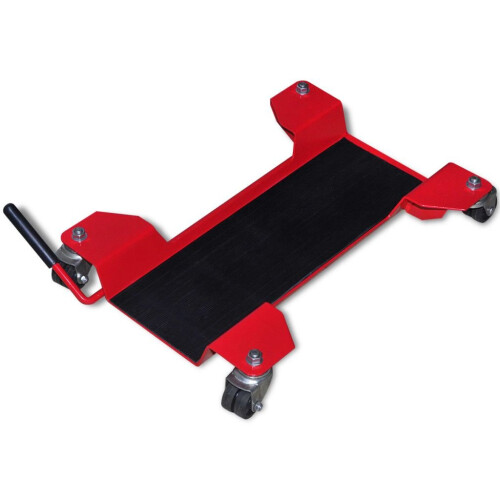 VidaXL vidaXL Motorcycle Dolly Centre Stand Red Motorbike Tool Garage Mover Paddock 1