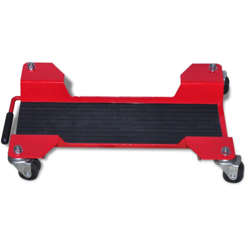VidaXL vidaXL Motorcycle Dolly Centre Stand Red Motorbike Tool Garage Mover Paddock 2
