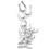 VidaXL vidaXL Wine Rack Flame Shape Holder Floor Standing Aluminium Silver 9 Bottles 2
