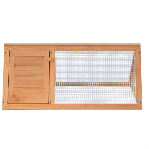 VidaXL vidaXL Animal Rabbit Cage Wood Pet Cubby Room Hutch Habitat House Carrier 2