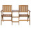VidaXL vidaXL Folding Garden Bench Seat Furniture with Tea Table Solid Acacia Wood 2