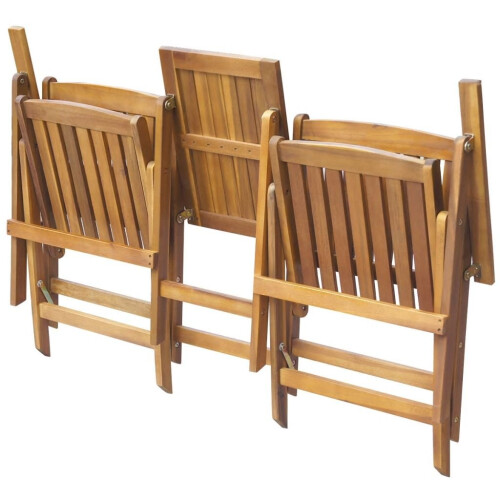 VidaXL vidaXL Folding Garden Bench Seat Furniture with Tea Table Solid Acacia Wood 2