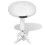VidaXL vidaXL Side Table Round Aluminium Silver End Accent Coffee Stand Bedroom Rack 2