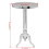 VidaXL vidaXL Side Table Round Aluminium Silver End Accent Coffee Stand Bedroom Rack 4