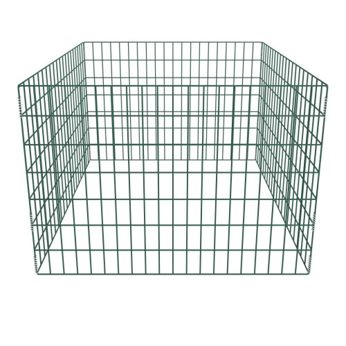 VidaXL vidaXL Square Mesh Garden Composter 100x100x70cm Garden Waste Container Bin 1