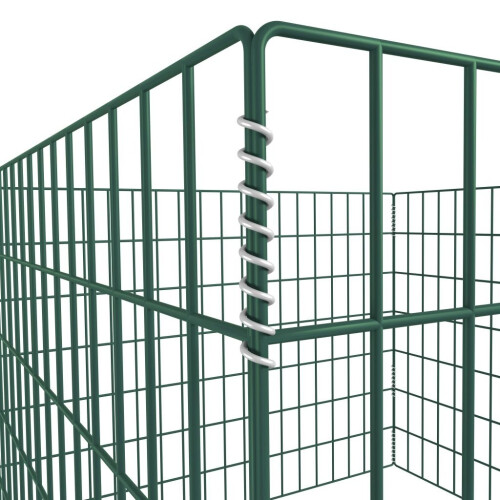 VidaXL vidaXL Square Mesh Garden Composter 100x100x70cm Garden Waste Container Bin 2