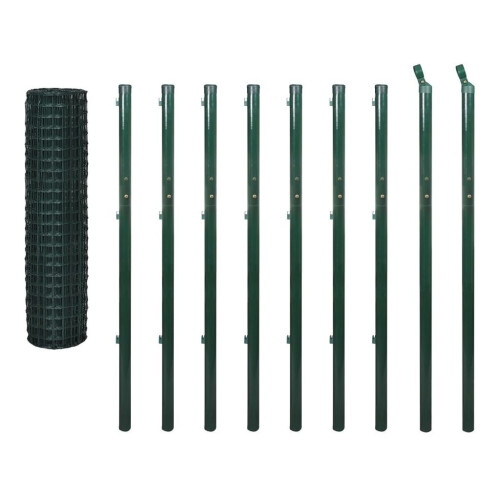 VidaXL vidaXL Eurozaun Stahl 10 x 1,7 m Grün 1