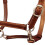 VidaXL vidaXL Headcollar Stable Halter Adjustable Brown Cob Real Leather Horse Tack 2