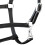 VidaXL Real Leather Headcollar Stable Halter Adjustable Soft Padded Black Full Horse 3