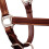 VidaXL vidaXL Headcollar Stable Halter Adjustable Brown Cob Real Leather Horse Tack 3