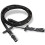 VidaXL vidaXL Leather Flash Bridle with Reins and Bit Black Full Adjustable Length 6